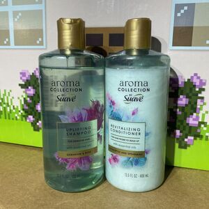 Suave Aroma Collection‎ Geranium & Rose Uplifting Shampoo & Conditioner  13.5 oz
